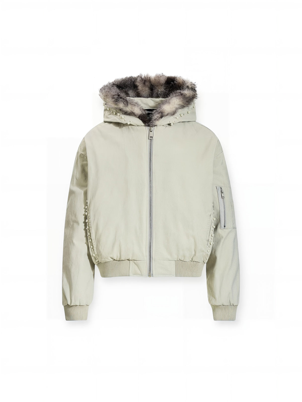 Pearl Fur Trim Hoodie