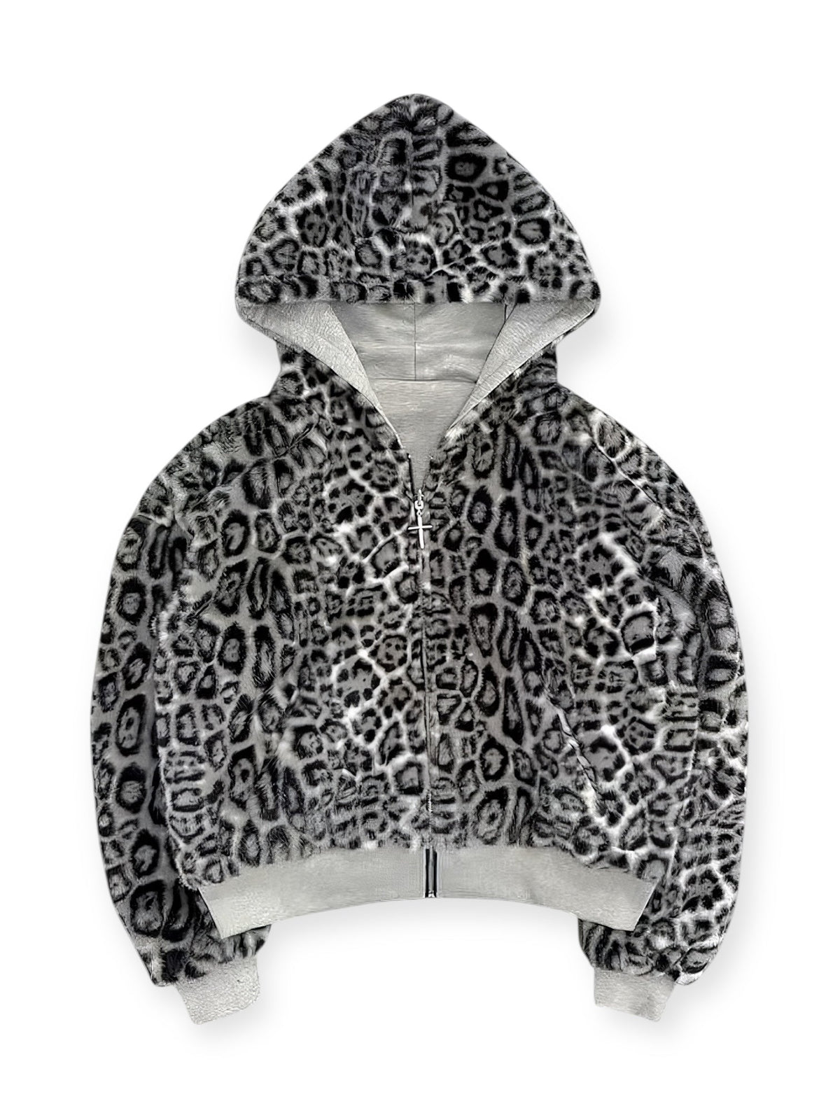 Lepoard Fur Reversible Hoodie